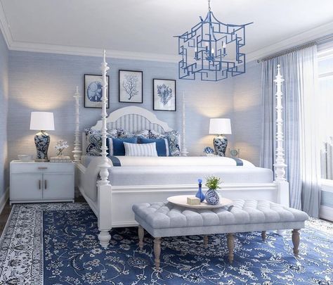 Regina Sturrock | Nothing like the blue and white classics …with a touch of crimson. Design @reginasturrock #reginasturrockdesigninc . . . #capecod… | Instagram Cape Cod Style Interior, Serene Interior Design, Serene Interior, Blue And White Bedroom, Beautiful Bed Designs, Beautiful Bedroom Decor, Small Space Interior Design, Blue Bedroom Decor, Tranquil Retreat