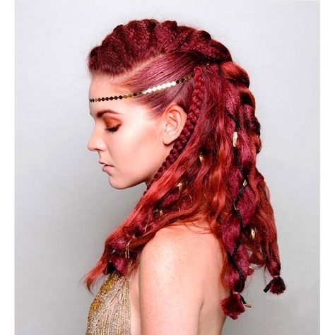 Diy Viking Hair, Vikings Hair, Braided Mohawk Hairstyles, Viking Braids, Mohawk Braid, Viking Hair, Mohawk Hairstyles, Girls Braids, Makati