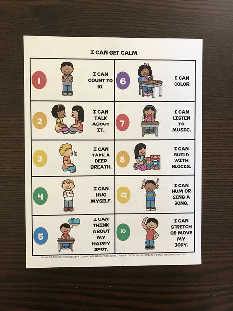 How to Teach Your Child to Stay Calm - free printable - Printable Parents Calm Down Corner Free Printables, Calm Corner, Calm App, Feeling Calm, Kids Feelings, Emotion Chart, Self Help Skills, Calming Techniques, Calm Down Corner