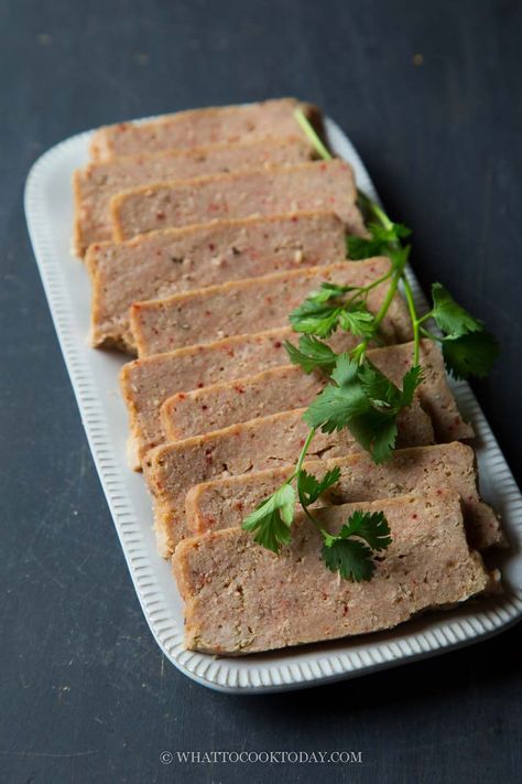 Homemade Chinese Luncheon Meat Homemade Luncheon Meat Recipe, Luncheon Meat Recipe, Instant Pot Asian Recipes, Asian Pork Recipes, Veil Updo, Asian Fusion Recipes, Recipes For Lunch, Recipes Using Bananas, Homemade Chinese