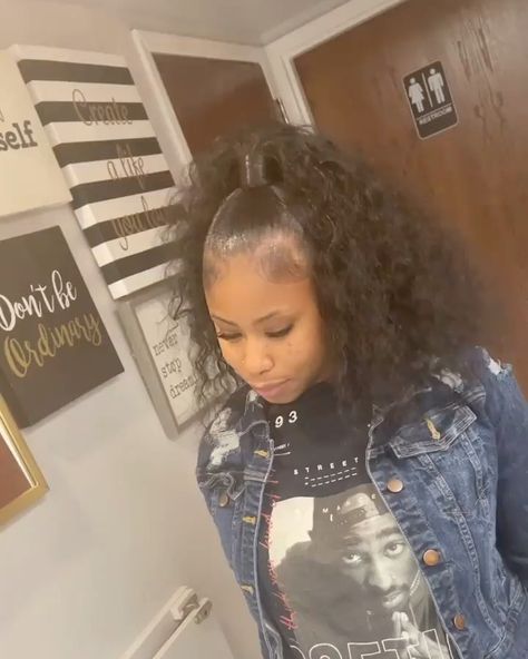 Natural High Ponytail, High Curly Ponytail Weave, Curly High Ponytail, Curly Ponytail Weave, High Curly Ponytail, Ponytail Weave, Slick Ponytail, Track Hairstyles, Weave Hair