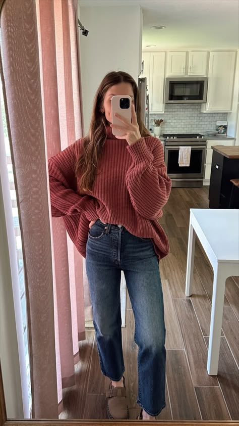 Swim Too Deep Turtleneck Sweater curated on LTK Nice Outfits To Wear To School, School Play Outfit, Cute Sweater And Jeans Outfits, Black Sweater Jeans Outfit, Dressy Casual Winter Outfits, Mid 20s Outfits, New Trendy Outfits, Brunch Outfits Winter, Fall Jean Outfits