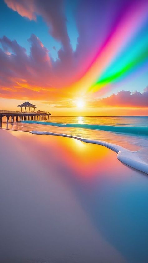 Rainbow Wallpaper Backgrounds, Amazing Beaches, Cute Summer Wallpapers, Beautiful Ocean Pictures, Beautiful Nature Wallpaper Hd, Pretty Landscapes, Beautiful Landscape Wallpaper, Landscape Pictures, Beautiful Nature Wallpaper