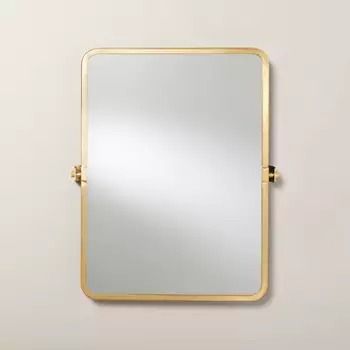 Hearth & Hand with Magnolia : Page 15 : Target Brass Bathroom Mirror, Pivot Mirror, Magnolia Home Decor, Large Bathroom Mirrors, Rectangular Bathroom, Hearth & Hand With Magnolia, Arched Mirror, Gold Bathroom, Hearth And Hand