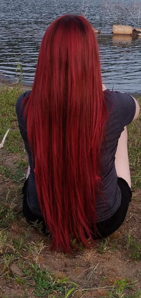 Long Red Hair Dyed, Waist Length Red Hair, Very Long Red Hair, Long Dyed Red Hair, Really Long Hair Styles, Full Red Hair, Super Long Red Hair, Poppy Red Hair, Long Bright Red Hair