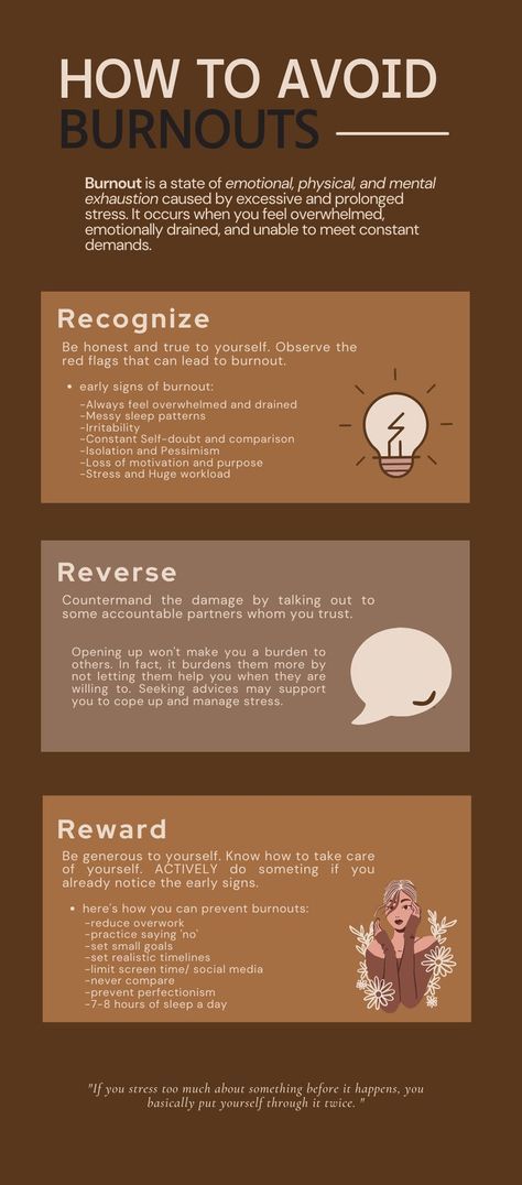 In the past two years, we've been set up in a new normal wherein we're locked in our own houses. We are convinced to adapt to new systems and adjust to them just like we dedicate our workspace, especially to students that need to continue the academic year. I know a lot of students experience burnout from having tons of schoolwork and tasks to complete, considering also the house chores and stress of the environment. Being a student myself, these are the things I learn how to prevent. How To Avoid Burnout At School, Student Burnout, School Burnout, Academic Burnout, Loss Of Motivation, Professional Poster, Student Tips, Avoid Burnout, High School Survival