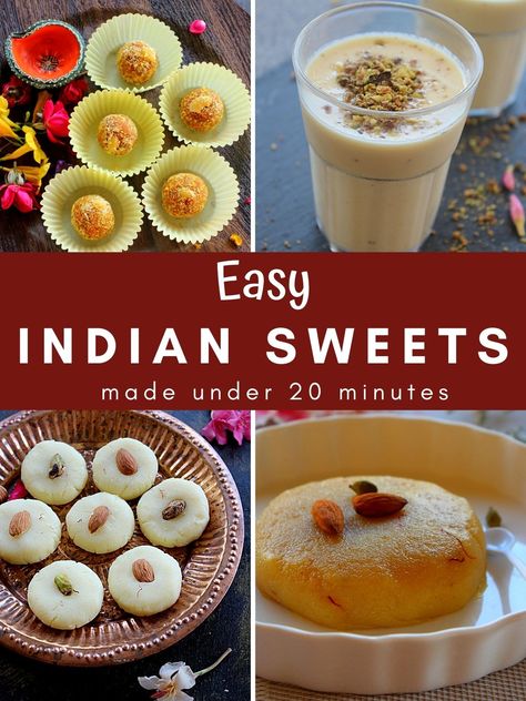 Quick Diwali Sweets, Indian Desserts Easy, Easy Diwali Sweets Recipe, Diwali Baking, Easy Indian Sweets, Badam Katli, Easy Diwali Sweets, Fusion Desserts, Coconut Ladoo