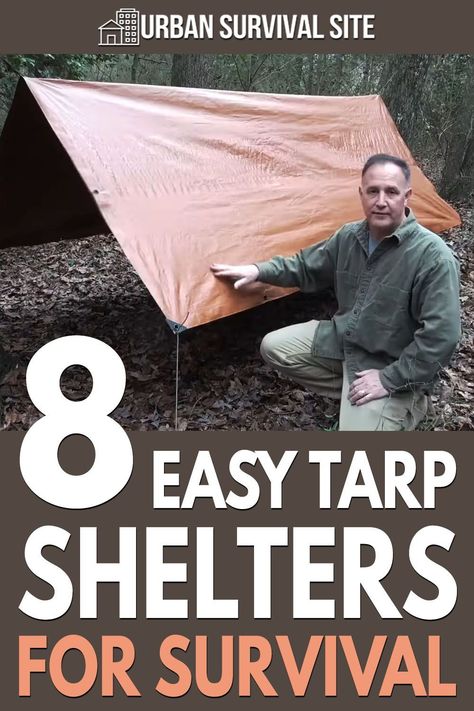 Survivor Tips, Survival Tent, Tarp Shelters, Bushcraft Kit, Rain Shelter, Camping Tarp, Survival Ideas, Camping Shelters, Primitive Survival