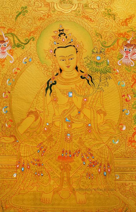 Yellow Tara Maa, Master Artwork, Tara Maa, Goddess Tara, Buddhist Goddess, Hanuman Images Hd, Tara Goddess, Thangka Art, Goddess Of Wealth