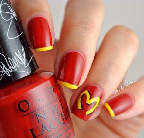 Mcdonalds Nails, Mc Nails, Girls Nail Designs, Mc Donald, Birthday Nails, Girls Nails, Nails Art, Fashion Nails, Nail Design