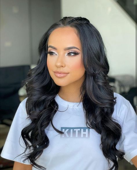 Baja Beach Fest, Becky G Makeup, Becky G Hair, Two Ponytail Hairstyles, Concert Hairstyles, Quince Hairstyles, Hairdo For Long Hair, Becky G, Flawless Skin