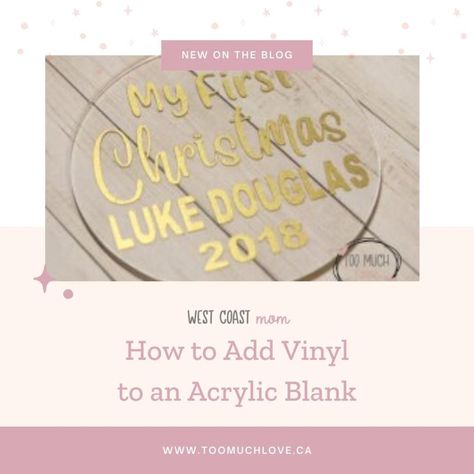 Cricut Christmas Crafts, Too Much Love, Vinyl Blanks, New Project Ideas, Printable Htv, Cricut Christmas, Round Ornaments, Acrylic Sheets, To Day