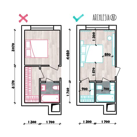 Bedroom Dimensions Layout, Hotel Room Design Plan, Bedroom Layout Design, Interior Design Basics, Small Apartment Building, Modern Small House Design, Small House Design Exterior, Hotel Room Design, Apartment Floor Plans