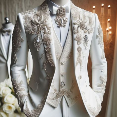 Hi Friends Some Surprise able Thing is waiting for you click on the given below link Groom Suit Prince, Royal Wedding Suit, White Tuxedo Wedding, Best Wedding Suits, White Wedding Suit, Gold Suit, Classy Suits, Latest Bridal Dresses, Fashionable Dresses