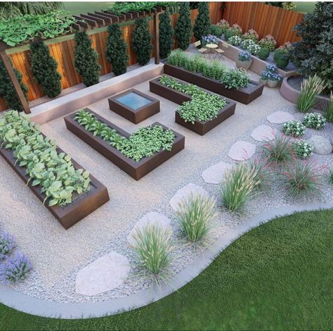 Backyard Raised Garden, Garden Bed Layout, Backyard Garden Layout, Garden Layout Vegetable, Potager Garden, Backyard Vegetable Gardens, Veg Garden, Outdoor Gardens Design, Garden Yard Ideas