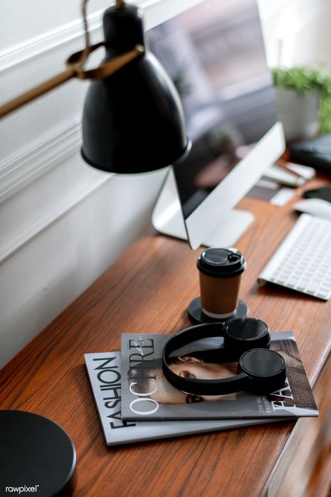 Headphones on a wooden table mobile phone wallpaper | premium image by rawpixel.com / Teddy Rawpixel Computer And Coffee, Pink Coffee Cups, Free Laptop, Online Web Design, Mobile Phone Wallpaper, Paper Business, Nice Pic, Phone Mockup, Digital Tablet