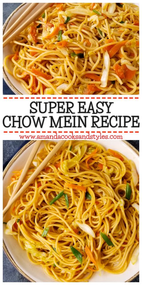 Chow Mein Spaghetti Noodles, Spaghetti Chow Mein, Chow Mein Recipe With Spaghetti Noodles, Spaghetti Chow Mein Recipes, Diy Chow Mein Noodles, Chinese Noodles With Spaghetti, Chinese Spaghetti Noodles, Chinese Style Noodles, Chow Mein With Ramen Noodles