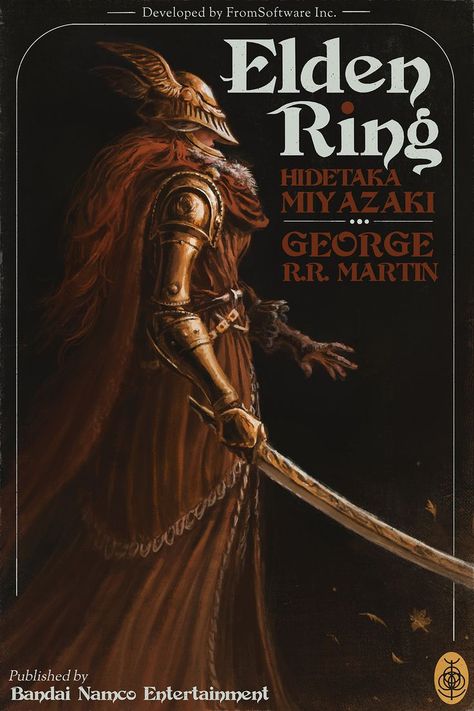 Elden Ring Illustration in the style of a Retro Fantasy Book Cover Art by James bousema Elden Ring, Ring, Twitter, Art