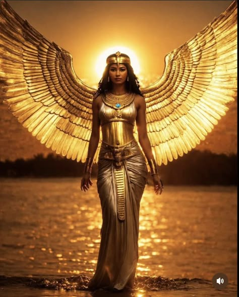 Nefertiti Dress, Egyptian Goddess Costume, Egyptian Goddess Art, Ancient Egyptian Architecture, Goddess Magick, Egypt Concept Art, Afrofuturism Art, African Mythology, Ancient Egyptian Gods