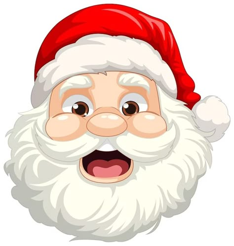 Free Vector | Vector gratuito ilustración de cara de dibujos animados de papá noel sonriente Navidad Diy, Paw Patrol, Grinch, Santa Claus, Tela, Natal