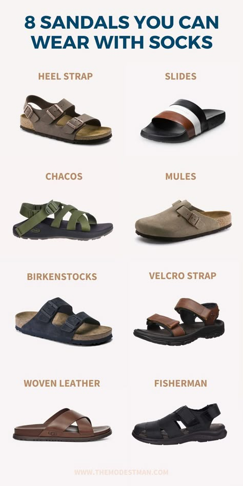 socks and sandals Man Sandals Leather Style, Type Of Shoes Men, Men Sandals Style, Sandals Outfit For Men, Men Outfits With Sandals, Socks With Sandals Men, Sandals With Socks Outfit Men, Men Footwear Sandals, Sandal For Men Style