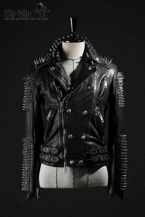 Luxury Men's Outerwear With Rivets, Rockstar Jacket, Studded Leather Jacket, New Jacket, Studded Jacket, Handmade Leather Shoes, Leather Jacket Style, Stylish Jackets, Men Street