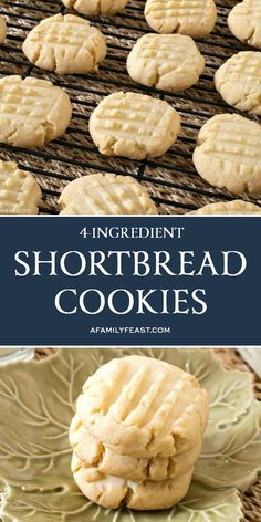 Coastal Toilet, Bathroom Mason Jars, Tastemade Dessert, Easy Shortbread Cookie Recipe, Mason Jars Ideas, 4 Ingredient Desserts, 4 Ingredient Cookies, Jars Ideas, Shortbread Cookies Easy