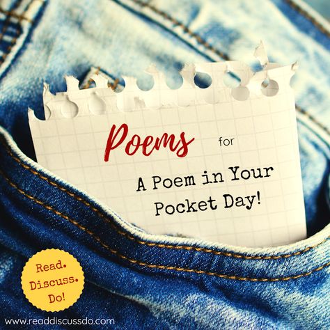 Poem in Your Pocket Day! Pocket Angel Poem, A Cross In My Pocket Poem Printable, Poem In My Pocket, Pocket Hug Poem Printable, The Saddest Poem Ever, Shel Silverstein, Book Of Poems, Childrens Library, Spring Tea