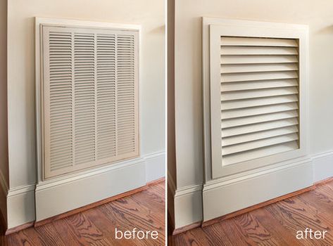 Luxury Decorative Wood A/C Grilles – Worth Home Products Return Air Grill, Louver Design, Air Return Vent Cover, Harmony Design, Wall Vents, Air Filter Cover, Air Vent Covers, Wall Opening, Floor Remodel