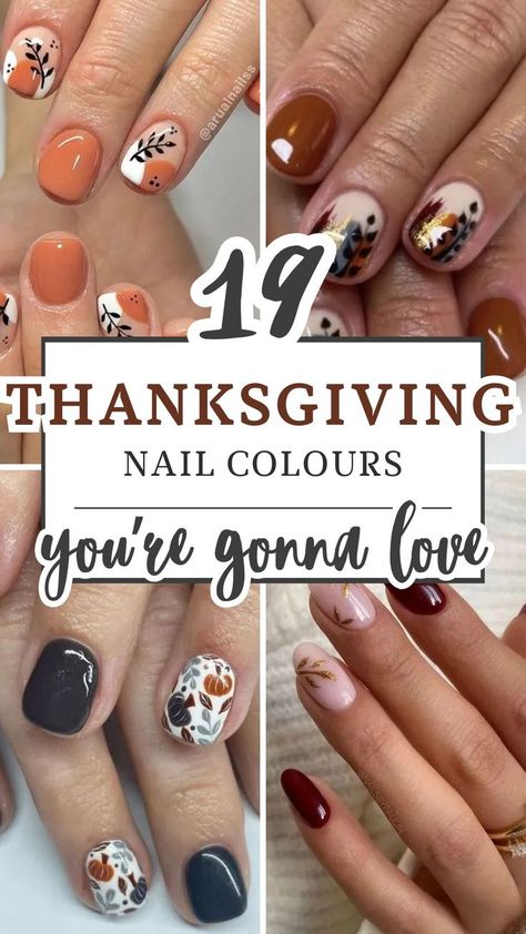 Get excited for Thanksgiving with these 19 nail trends! There's nithing tacky about these gorgeous winter nail designs! Christmas Nails Baddie, Winter Nail Ideas Simple, Thanksgiving Nails Easy, Black Cat Nail, Nail Ideas Simple, Simple Christmas Nails, Thanksgiving Nails Color, Thanksgiving Nails Design Fall, Cat Nail Designs