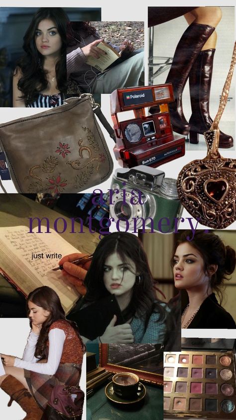 pretty little liars, aria montgomery Aria Pll Aesthetic Outfits, Aria Montgomery Style Outfits, Aria Pretty Little Liars Aesthetic, Aria Outfits Pretty Little Liars, Pretty Little Liars Outfits Inspiration, Brunette Movie Characters, Aria Pretty Little Liars Outfits, Pll Christmas, Aria Montgomery Outfits