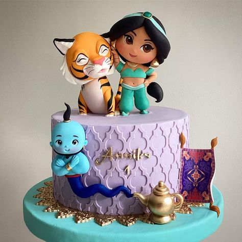 Aladdin Cake Ideas, Princess Jasmine Cake Ideas, Jasmin Cake, Princess Jasmine Cake, Jasmine Cake, Aladdin Cake, Princess Jasmine Birthday, Jasmine Birthday, Flamingo Cake