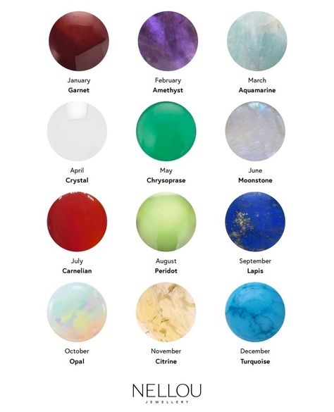 Are you familiar with your birthstone? Explore the semi-precious gemstone associated with your birth month. How do you feel about your birthstone's colour? Is it something you would wear, or are you more attracted to another birthstone? #gemstones #gemstone #birthstones #jewellerygram #goldnecklace #handmadejewellery #sustainablejewellery #gemstonejewellery Birthstone Chart, Birth Stones Chart, Flower Meanings, Birthstone Colors, Gemstone Jewellery, Birth Month, Do You Feel, Birthstone Jewelry, Exquisite Design