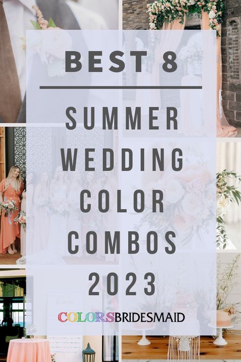 Summer Wedding Themes 2023, Colors For A June Wedding, Classic Summer Wedding Colors, Popular Bridesmaid Dresses Colors, Bridesmaid Dresses For Summer Wedding, Colors For Weddings Summer, Summer 2024 Bridesmaid Dresses, Wedding Colors 2023 Summer, Wedding Colors For August Weddings