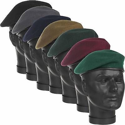 Military #beret 100% wool leather banded silk lined army #cadet hat cap 7 #colour, View more on the LINK: http://www.zeppy.io/product/gb/2/172264030638/ Army Green Beret, Military Beret, Beret Fashion, Small Crown, Wwii Uniforms, Cadet Hat, Military Artwork, Army Cap, Animal Education