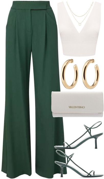 just my luck Outfit | ShopLook Slytherin Casual Outfits, Slytherin Outfit Girl, Edgy Slytherin Outfit, Slytherin Everyday Outfit, Luxury High-waisted Green Pants, Just My Luck, Collage Outfits, Fashion Capsule Wardrobe, Beige Top