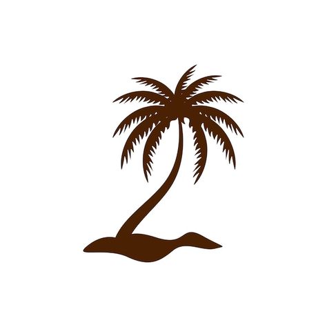 Coconut tree logo icon design template v... | Premium Vector #Freepik #vector #beach-tree #palm-beach #caribbean #beach-sunset Caribbean Logo Design, Coconut Tree Logo, Caribbean Logo, Palm Tree Icon, Beach Caribbean, Palm Tree Logo, Beach Tree, Palm Tree Vector, Tree Palm