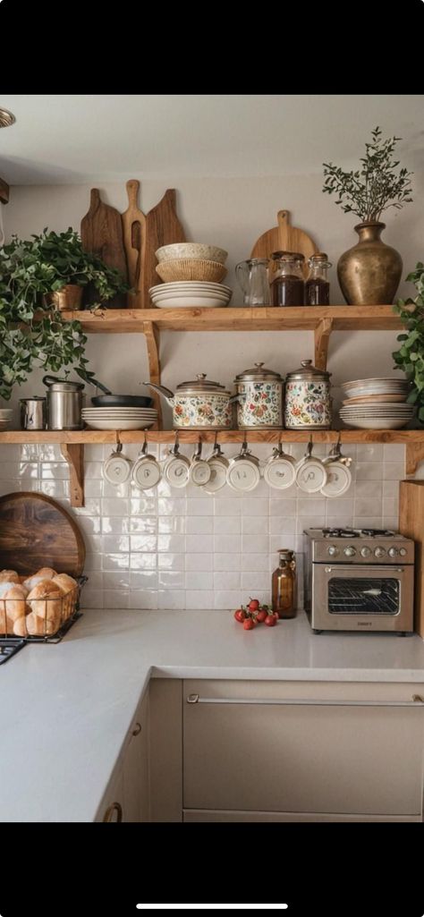 Casa Vintage, Dream House Interior, Cottage Kitchen, Kitchen Inspo, Dream House Decor, Dream Home Design, Kitchen Counter, Home Decor Kitchen, House Inspo