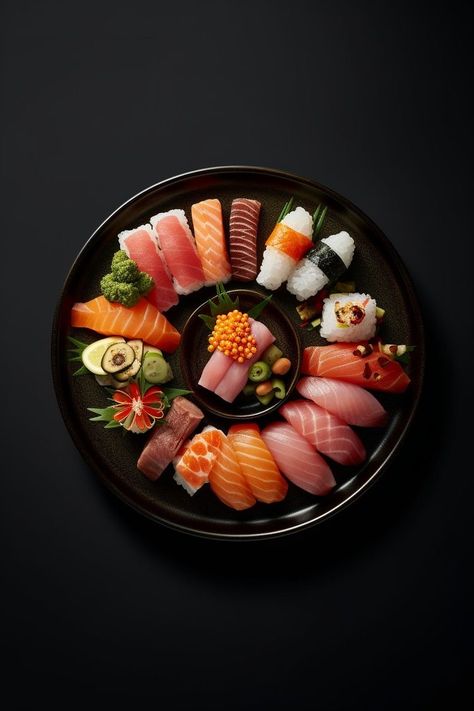 Japanese Food Photography, Restaurants In Japan, Sushi Menu, Types Of Sushi, Sushi Night, Salmon Sushi, Gourmet Dinner, Sushi Art, Sleepover Food