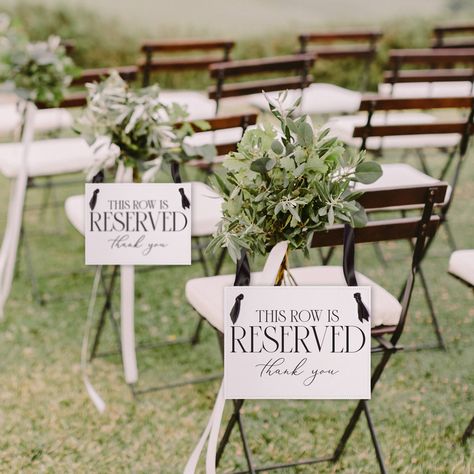 Wedding Aisle Reserved Sign, Isle Markers For Wedding, Reserve Seating Chair Sign, Reserved Rows At Wedding, Reserved Chair Signs Wedding, Reserved Pew Signs, Reserved Seating Wedding, Reserved Wedding Signs, Aisle Markers