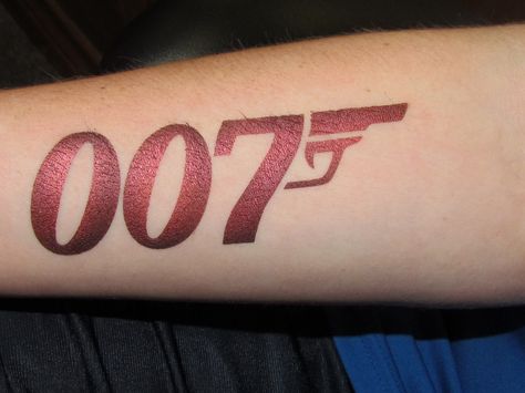 James Bond Favorite in two colors 007 Tattoo, Themed Tattoos, Airbrush Tattoo, Forarm Tattoos, James Bond, Jesus Fish Tattoo, Google Search, Tattoos, Quick Saves