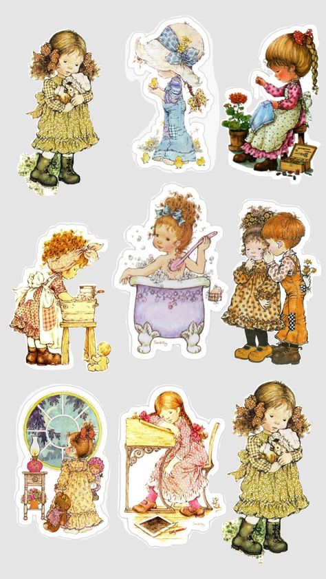 Stickers Sarah Kay Sarah Kay Art, Sarah Kay Illustration, Sara Kay Sarah Key Vintage, Sara Key Imagenes, Sarah Key, Sara Kay, Sarah Kay, Christian Quotes God, Holly Hobbie