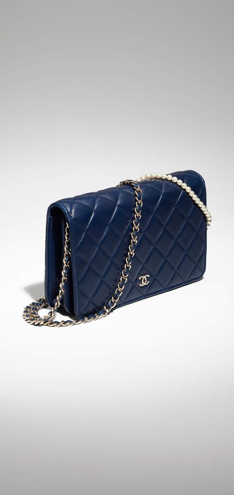 Blue Chanel Bag, Blue Chanel, Ritz Paris, Chanel Pearls, Saint Laurent Handbags, Burberry Handbags, Handbag Wallet, Wallet Accessories, Mirror Image