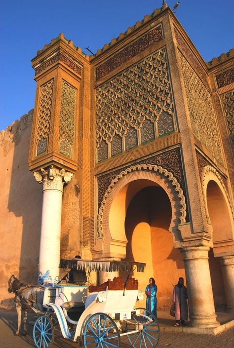 Mèknes (Arabic: مكناس) is one of the four Imperial cities of Morocco, located in northern central Morocco. Founded in the 11th century by the Almoravids as a military settlement, Meknes became the capital of Morocco under the reign of Sultan Moulay Ismaïl (1672–1727).Moulay Ismaïl created a massive imperial palace complex and endowed the city with extensive fortifications and monumental gates. #Meknes, #exoticmorocco, #morocco, #worldtravel, #travel, #tourism, #worldlheritage, #unisco, #africa. Travel Morroco, Beautiful Morocco, Morocco Photography, Morocco Aesthetic, Moroccan Aesthetic, Travel Morocco, Summer Abroad, Moroccan Inspiration, Islamic Countries