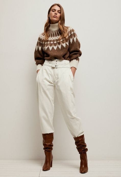 Fair Isle Pullover, Ski Outfits, Knitting Fashion, Skandinavian Fashion, Western Chic, Fair Isle Sweater, Mode Inspo, 가을 패션, Knit Fashion