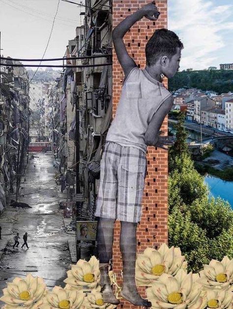 Culture And Identity Art, Culture And Identity, In A Different Way Art Gcse, Architecture Collage Art, Cost Of Living Crisis Art, Collage Composition Ideas, Our World Photography Gcse, Dystopian Collage, Collage Illustration Art