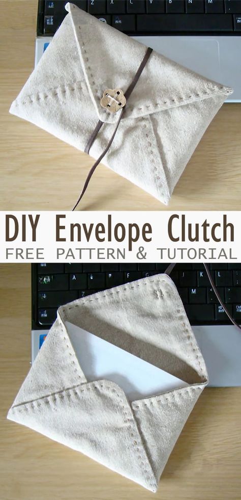 EASY DIY Simple Envelope Clutch Bag Envelope Bag Diy, Envelope Purse Pattern, Envelope Bag Pattern, Diy Fabric Envelope, How To Make Wallet, Sewed Wallet, How To Make A Wallet, Cloth Envelopes, Envelope Sewing Pattern