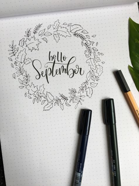 September, floral, wreaths September Bullet Journal, September Ends, When September Ends, Lettering Ideas, Floral Wreaths, Wake Me, Wake Me Up, Hand Lettering, Wreath