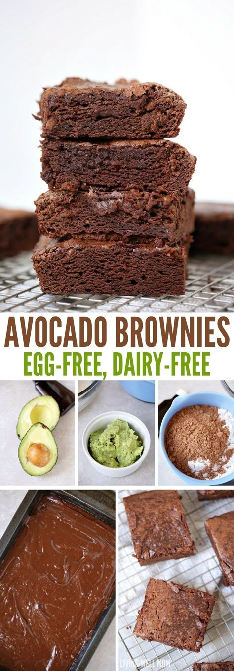 Healthy Chocolate Desserts, Avocado Recipes Healthy, Avocado Dessert, Avocado Brownies, Avocado Hummus, Dessert Simple, Breakfast And Brunch, Desserts Vegan, Stuffed Avocado Healthy