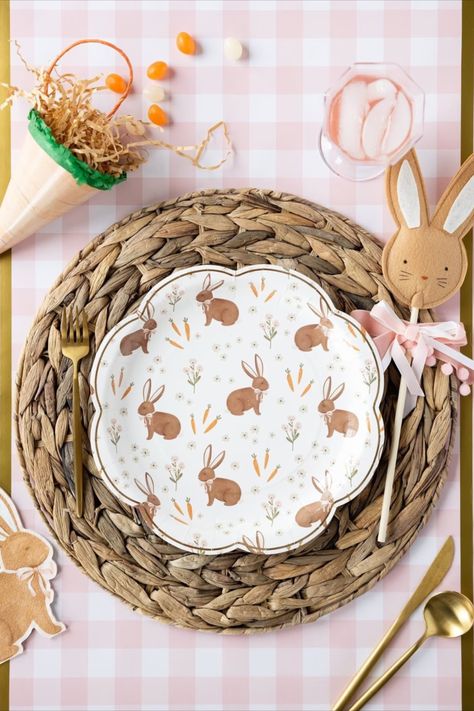 Easter Paper Plates with Scalloped Edge Bunny Rabbit Print Rustic Farmhouse Style Dinnerware for Brunch Lunch Picnic Tableware Party Supply

The rustic tableware makes a great choice for spring and Easter celebrations, ideal for brunch, lunch, dinner, and even an outdoor picnic. The one-time-use part supply is stylish, elegant, and functional

🐰 Available in sets of 8, 16, or 24 plates
🐰 10" Paper Plates - ideal for lunch and dinner. Table Settings Rustic, How To Store Carrots, Whimsical Rabbit, Snacks And Appetizers, Some Bunny Is One, Easter Plates, Bunny Plates, Easter Gathering, Rabbit Collection